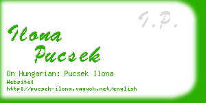 ilona pucsek business card